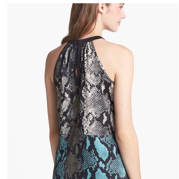 Kenneth Cole NY Snake skin print blouse sleeveless top size XS - Picture 8 of 9